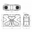 Емкость прямоугольная 2000 литров "Молекула"(синяя) KSC Емкость прямоугольная 2000 литров "Молекула"(синяя) KSC